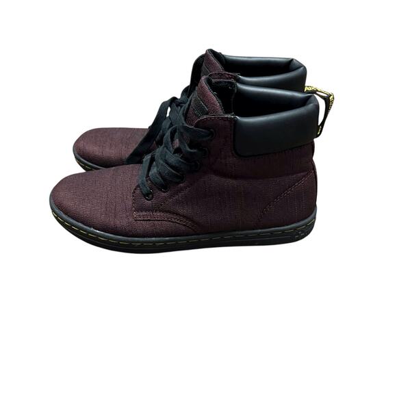 Dr. Marten Maelly Maroon Canvas Boots Size 7 - Picture 4 of 6